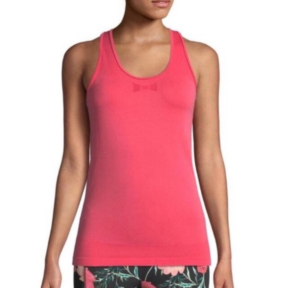 KATE SPADE Jacquard Bow Tank Peach